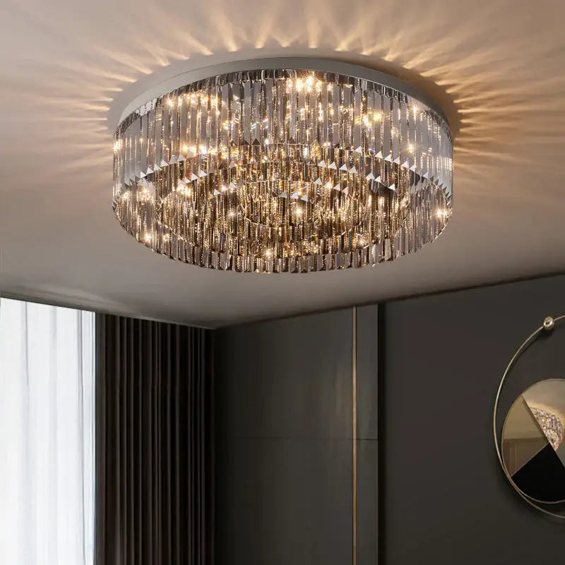 Luxury tiered decorbites crystal chandelier for living room