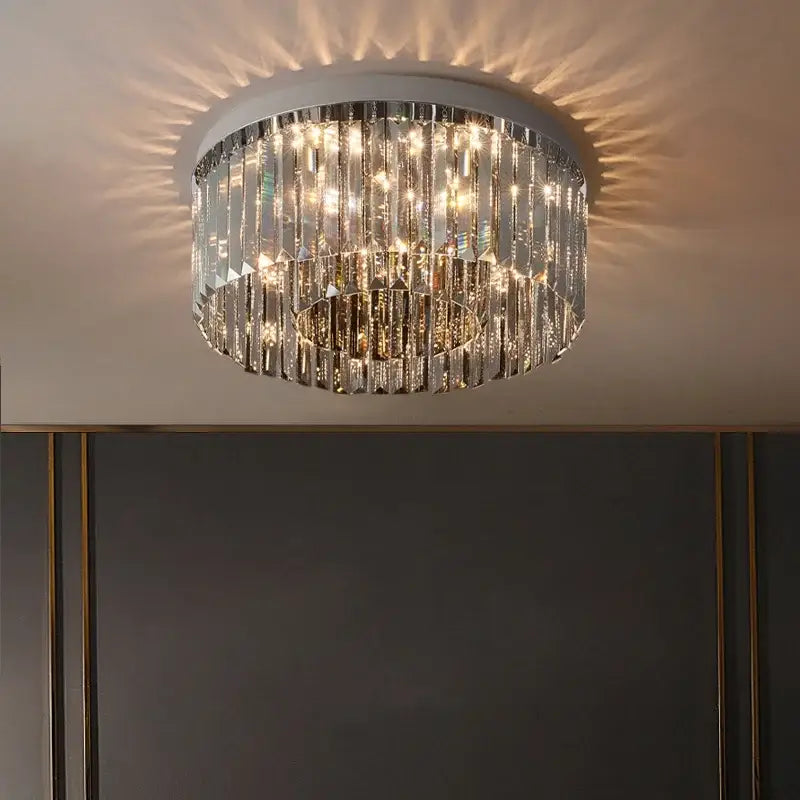 Luxury tiered chrome decorbites crystal chandelier for living room