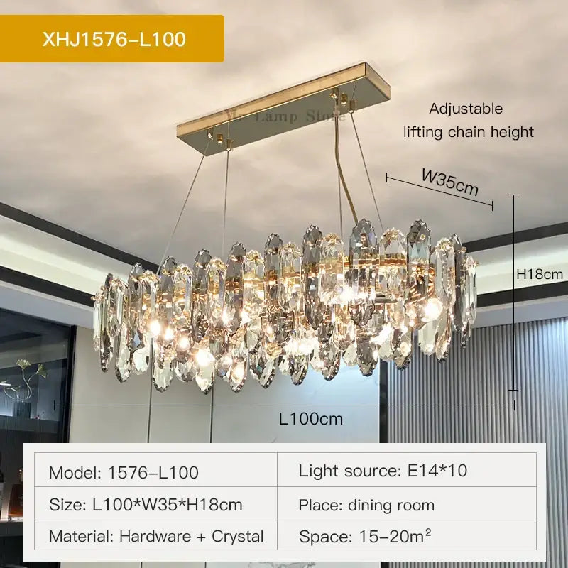 Luxury nordic gold decorbites crystal chandelier for living room