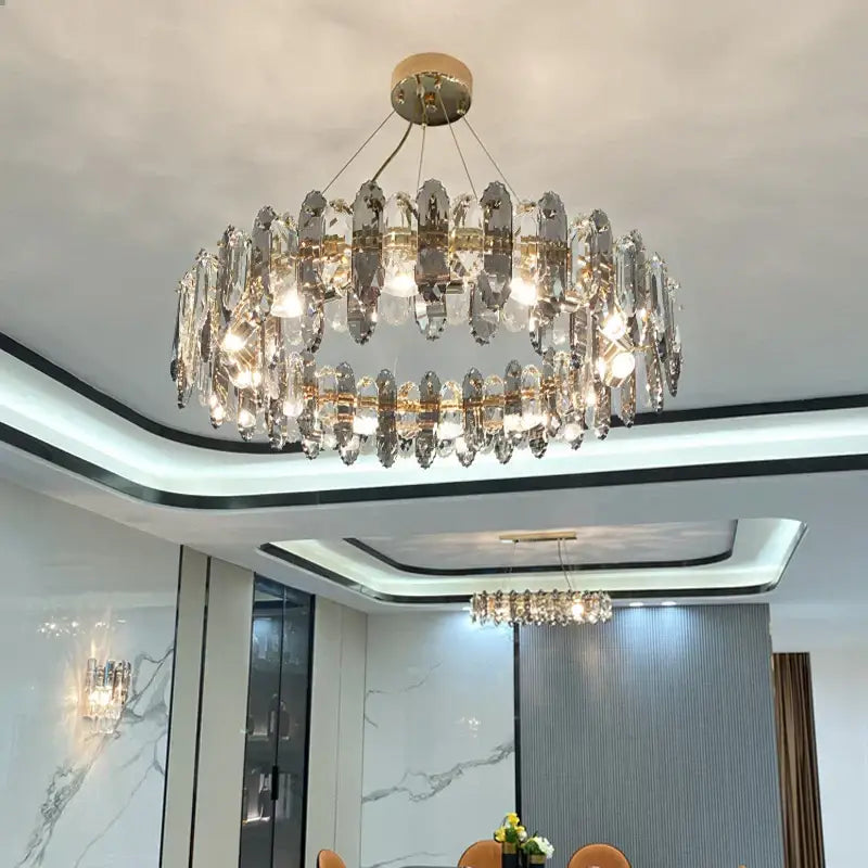 Luxury nordic gold decorbites crystal chandelier for living room