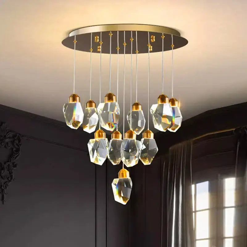 Modern gold decorbites crystal chandelier for dining room