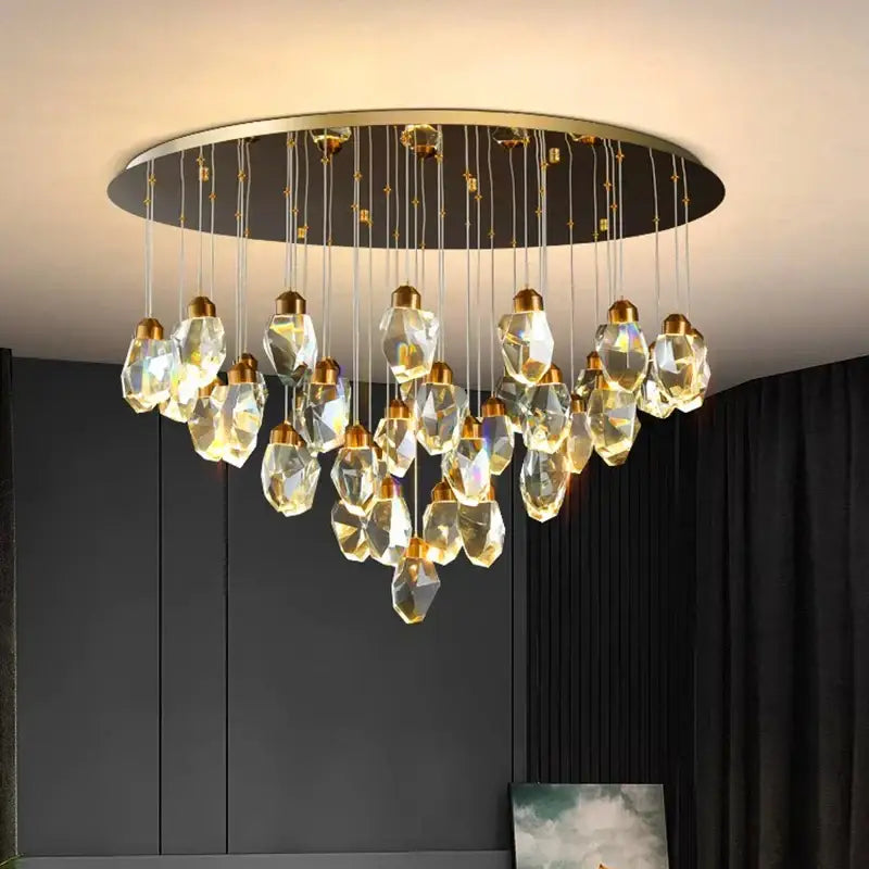 Modern gold decorbites crystal chandelier for dining room