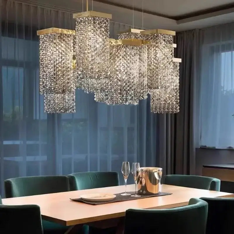 Modern gold decorbites crystal chandelier dining room island light