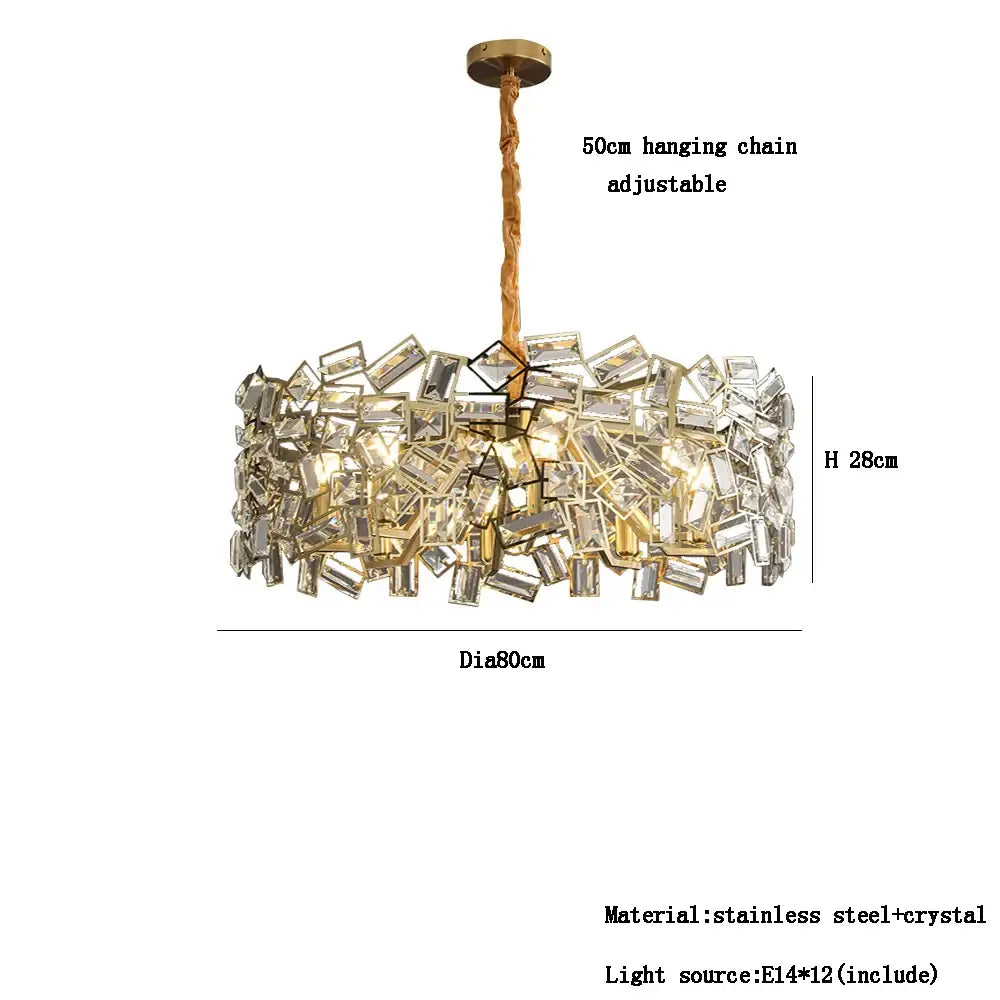 Modern gold decorbites crystal chandelier for bedroom decor
