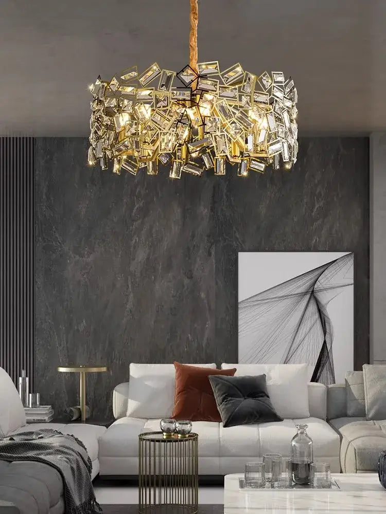 Modern gold decorbites crystal chandelier for bedroom decor