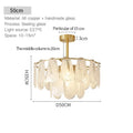 Modern brass leaf crystal chandelier living room luxury light
