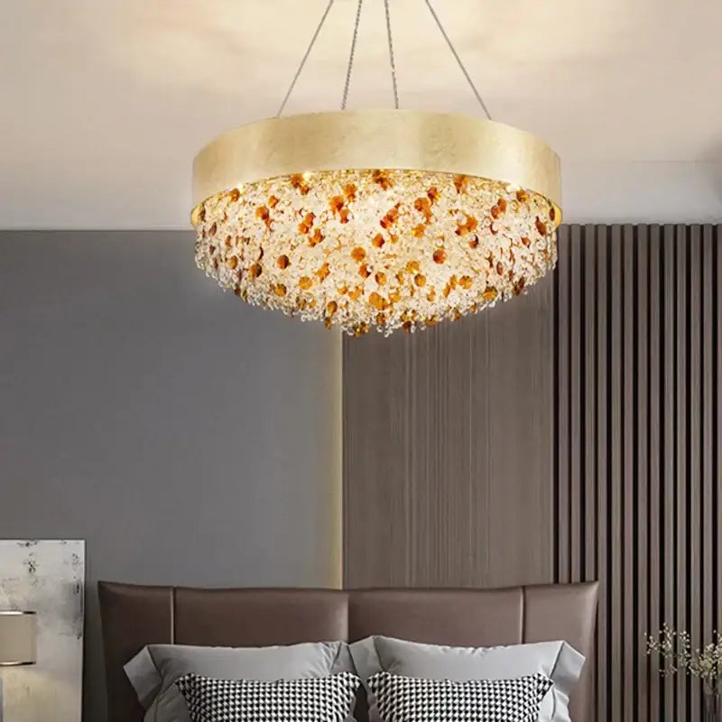 Modern gold decorbites crystal chandelier for living room