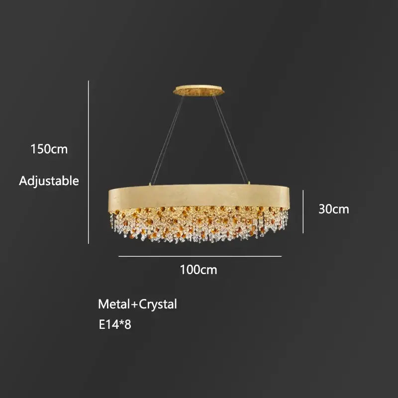 Modern gold decorbites crystal chandelier for living room