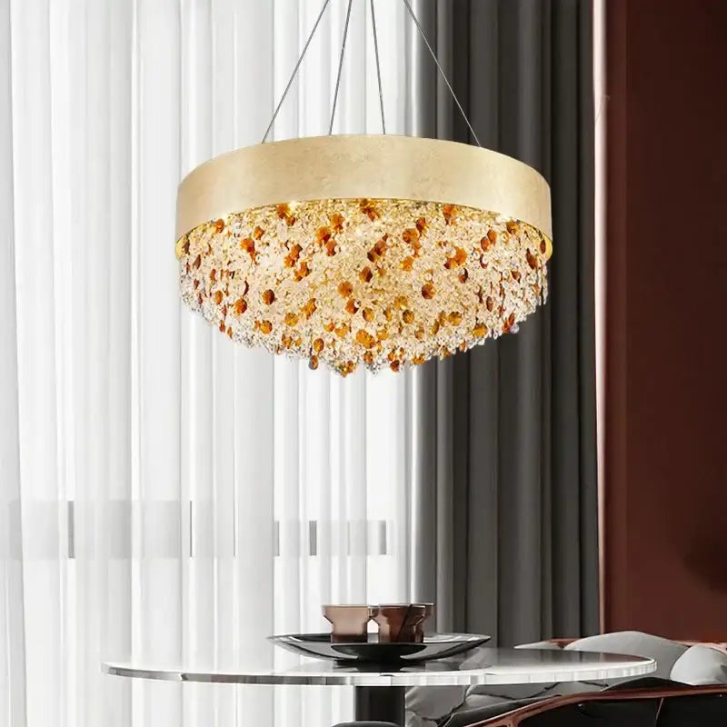 Modern gold decorbites crystal chandelier for living room