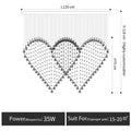 Modern interlocking heart decorbites crystal chandelier dining room