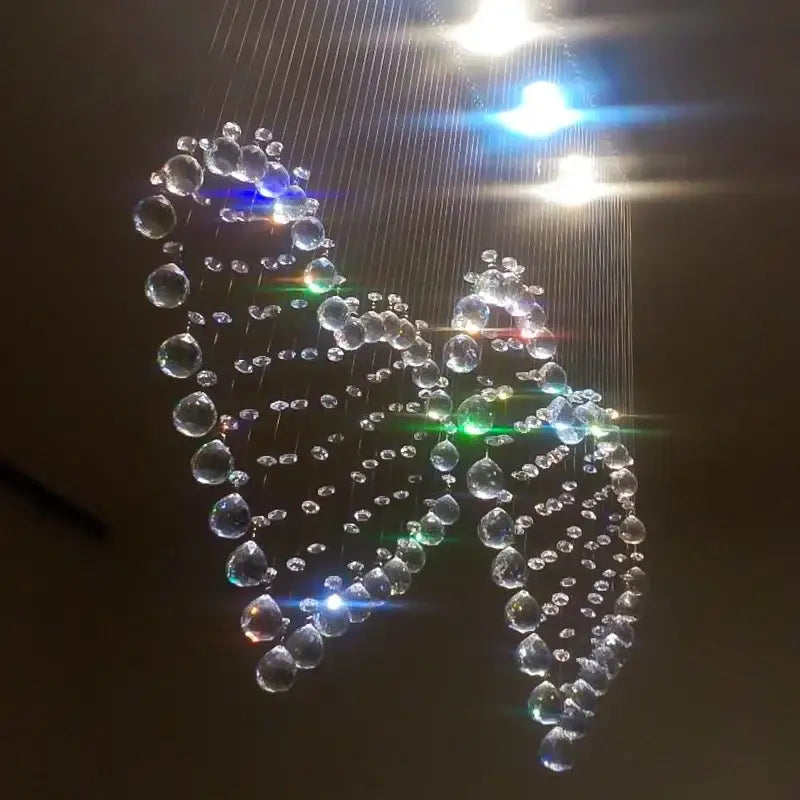 Modern interlocking heart decorbites crystal chandelier dining room