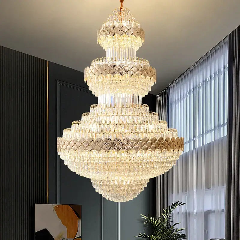 Modern gold decorbites crystal chandelier for staircase living room