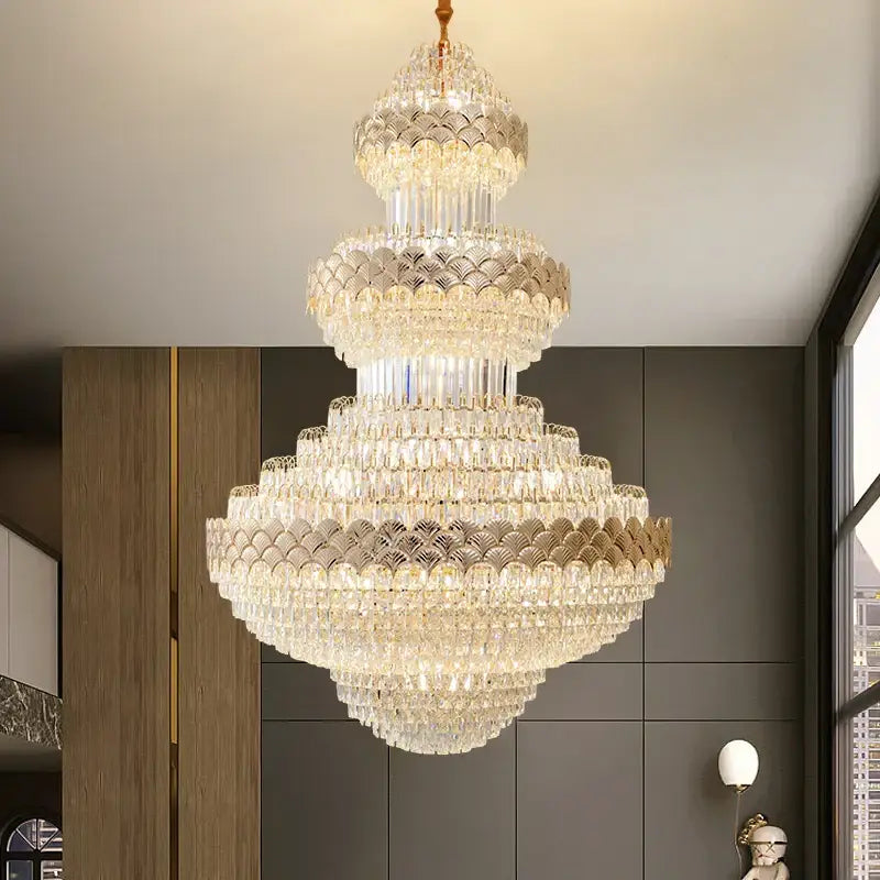 Modern gold decorbites crystal chandelier for staircase living room