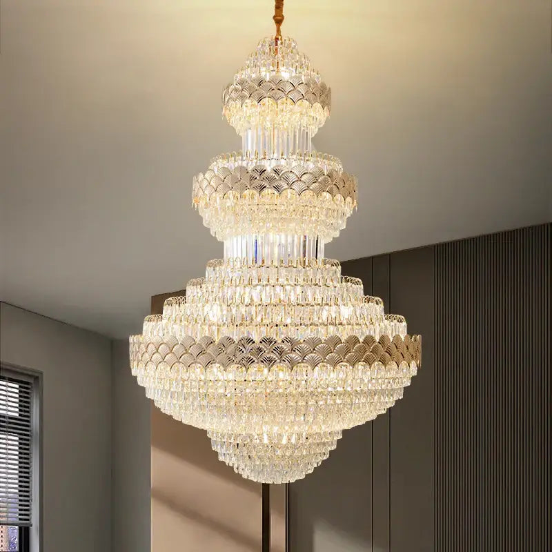 Modern gold decorbites crystal chandelier for staircase living room