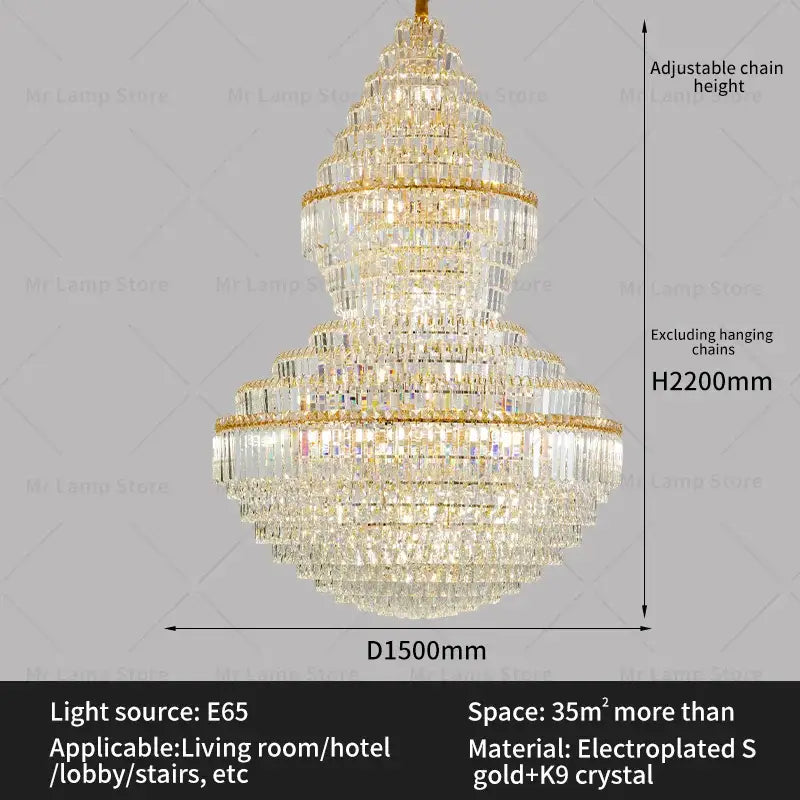 Modern gold decorbites crystal chandelier living room lighting