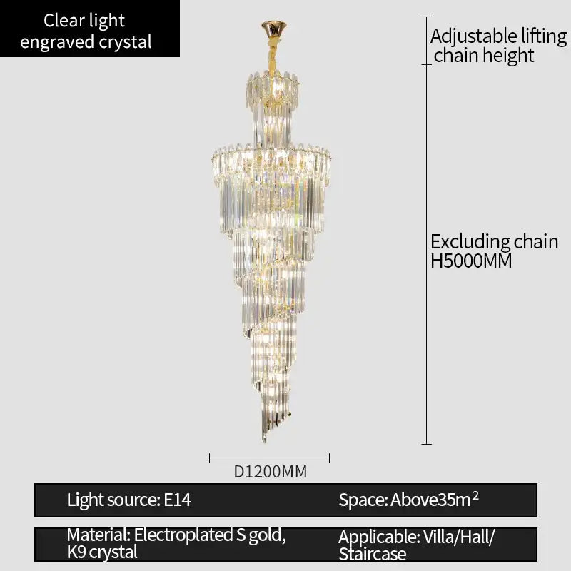 Modern gold luxury decorbites crystal chandelier for villa hall