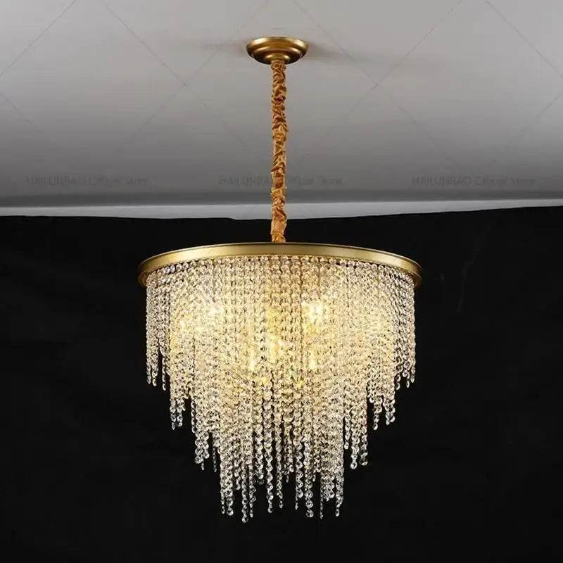 Modern gold decorbites crystal chandelier for dining room