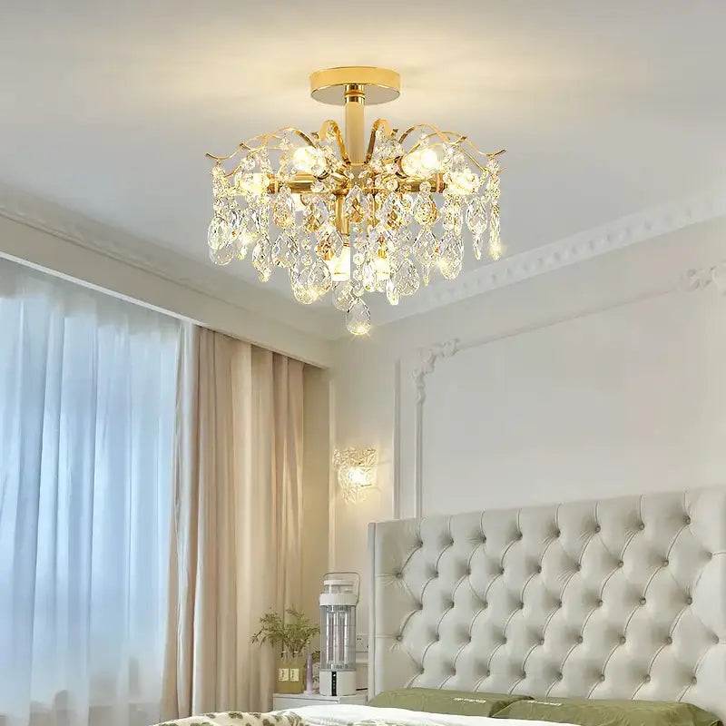 Modern gold decorbites crystal chandelier for living room spaces