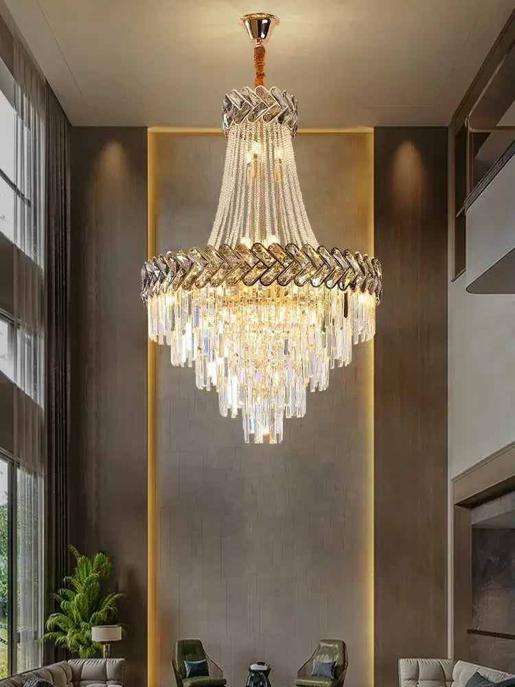 Modern gold luxury decorbites crystal chandelier living room light