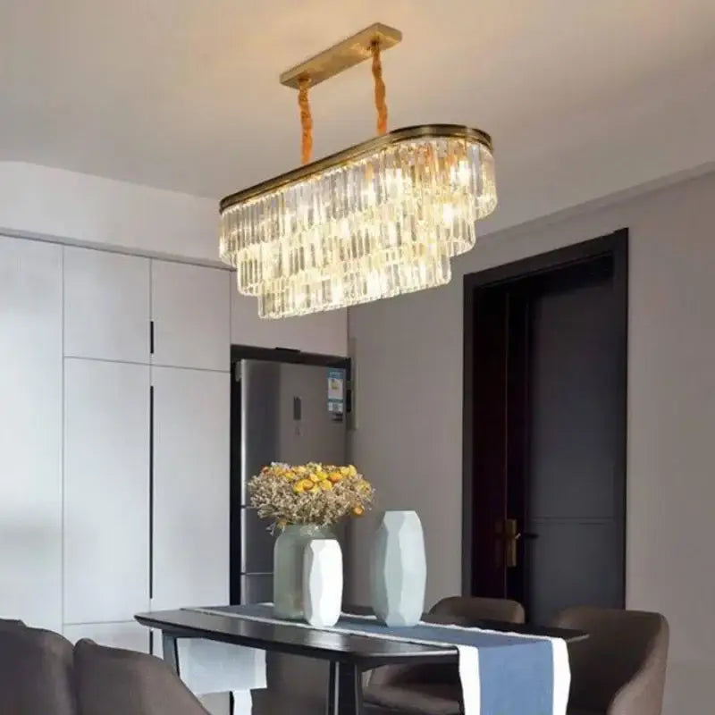 Modern gold decorbites crystal chandelier for dining room