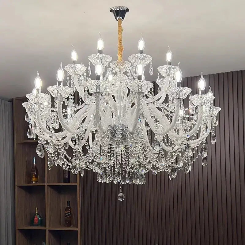 Decorbites crystal chandelier living room teardrop glass pendant light