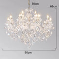 Decorbites crystal chandelier living room teardrop glass pendant light