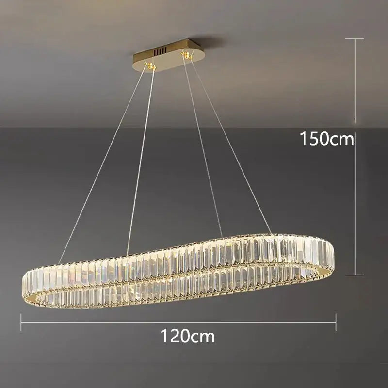 Modern gold decorbites crystal chandelier dining room pendant light