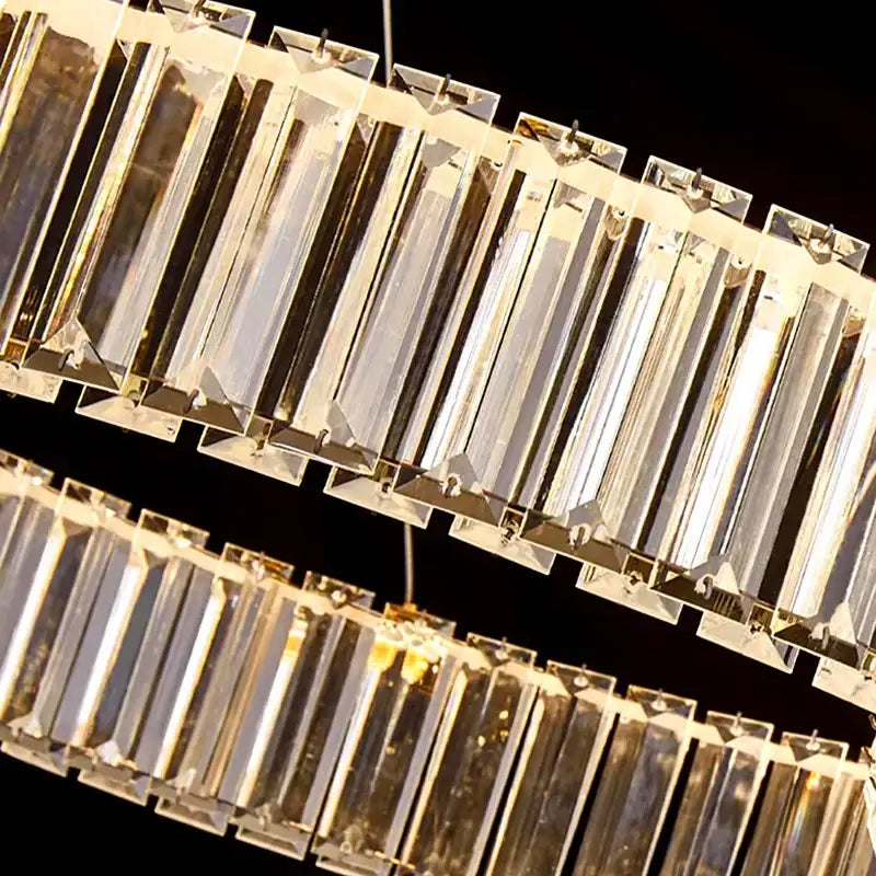 Modern golden spiral decorbites crystal chandelier dining room pendant light