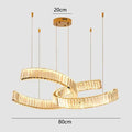 Modern golden spiral decorbites crystal chandelier dining room pendant light