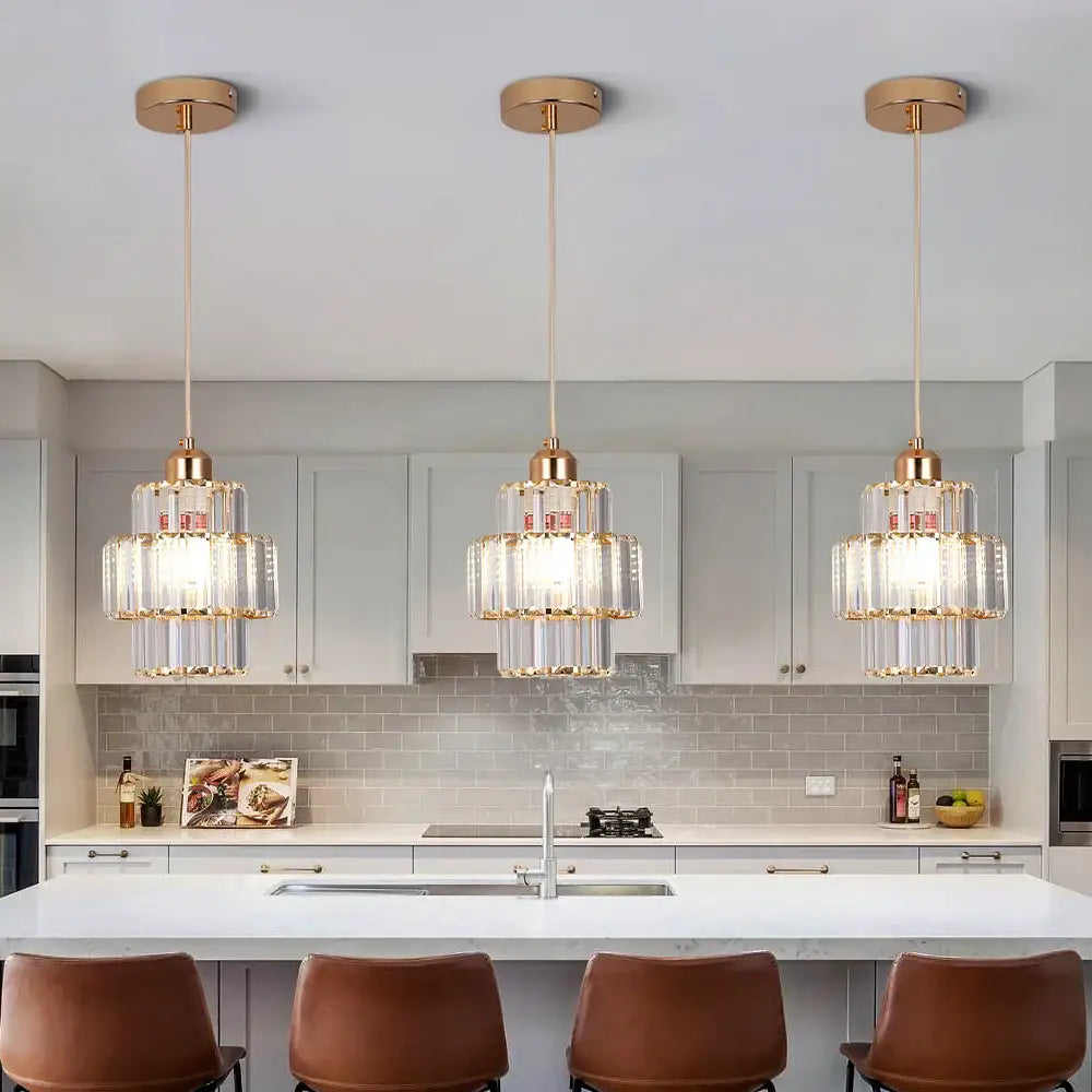 Modern gold decorbites crystal chandelier living room pendant light