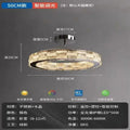 Modern decorbites crystal chandelier chrome led ring light living room