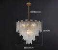 Modern textured glass decorbites crystal chandelier dining room light