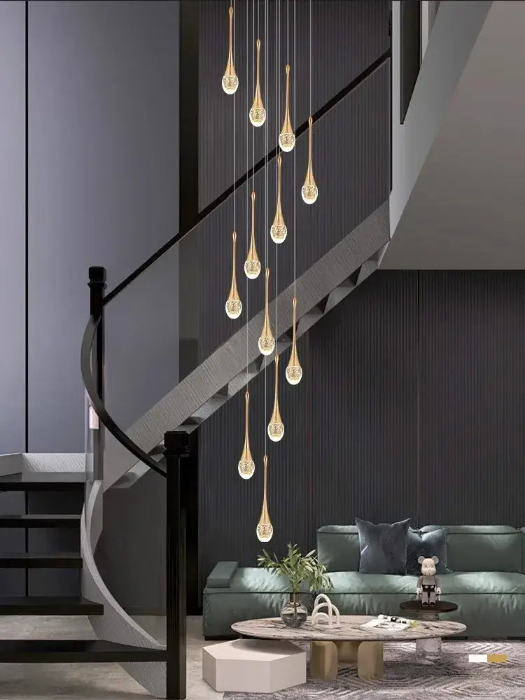 Modern teardrop glass decorbites crystal chandelier living room light
