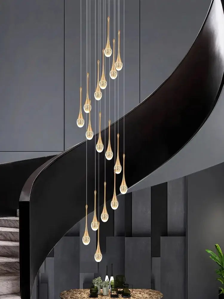 Modern teardrop glass decorbites crystal chandelier living room light