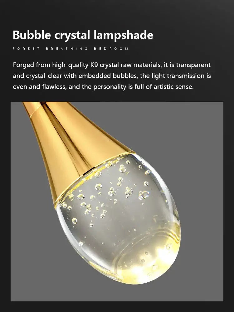 Modern teardrop glass decorbites crystal chandelier living room light