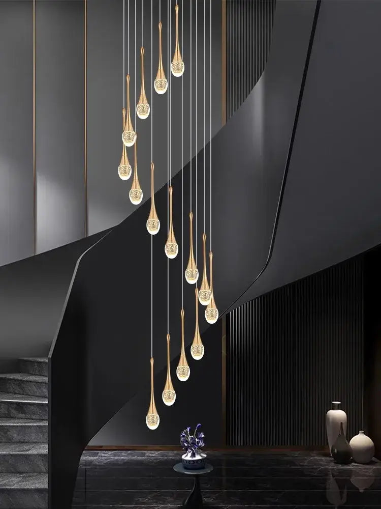 Modern teardrop glass decorbites crystal chandelier living room light