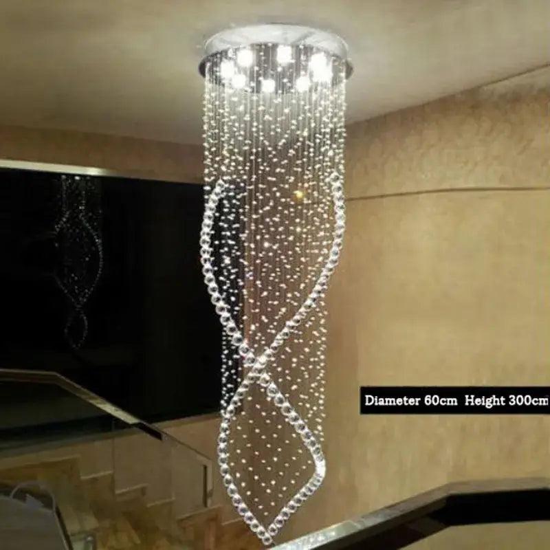 Modern cascading decorbites crystal chandelier for villa hallway