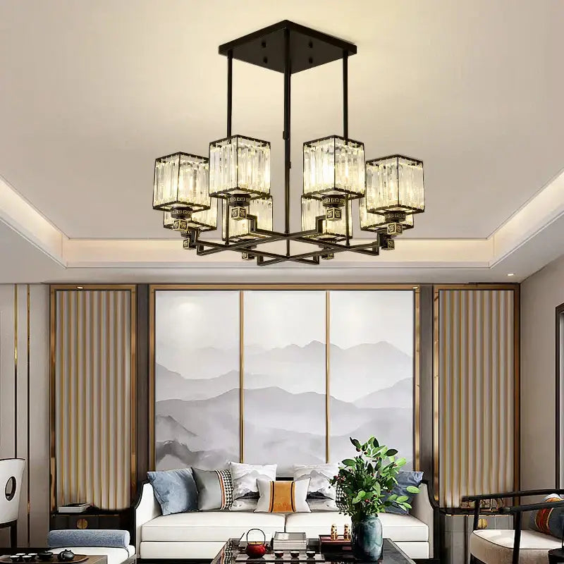 Modern gold decorbites crystal chandelier for living room