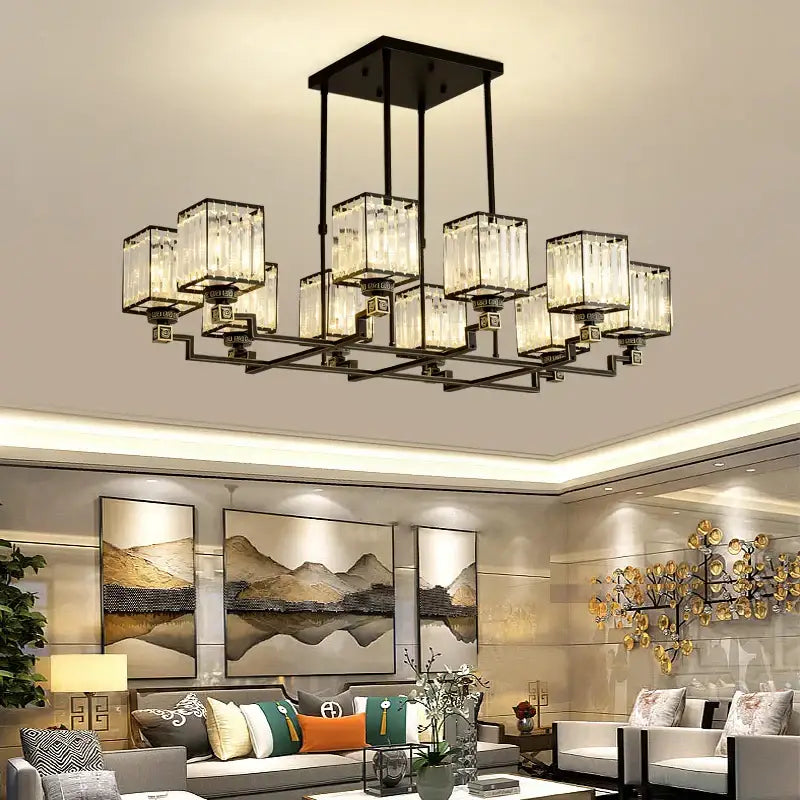 Modern gold decorbites crystal chandelier for living room