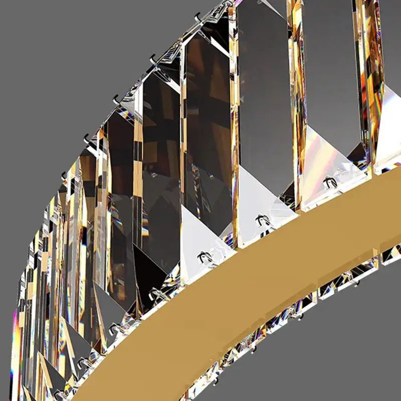 Modern gold spiral decorbites crystal chandelier living room light