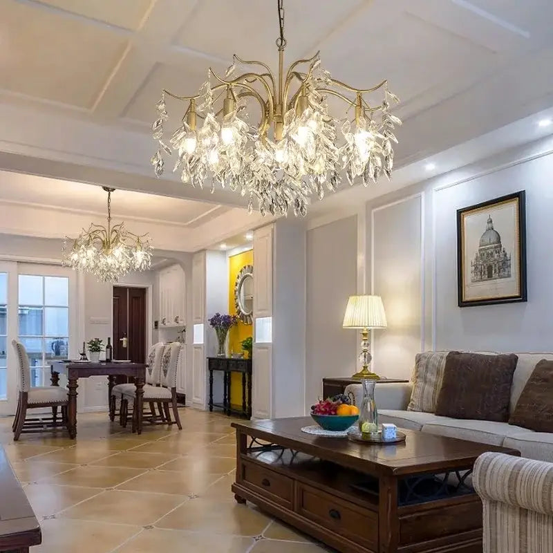 Modern gold decorbites crystal chandelier for living room