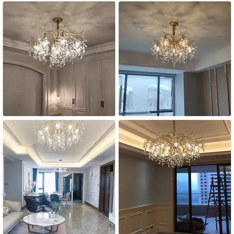 Modern gold decorbites crystal chandelier for living room
