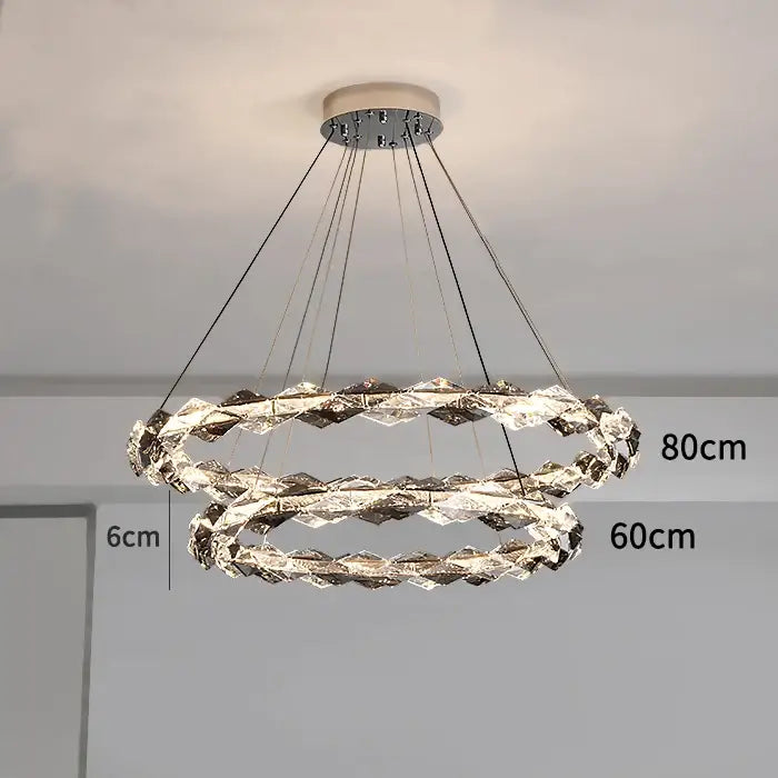 Modern ring decorbites crystal chandelier staircase luxury light