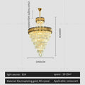Modern golden tiered decorbites crystal chandelier for banquet hall