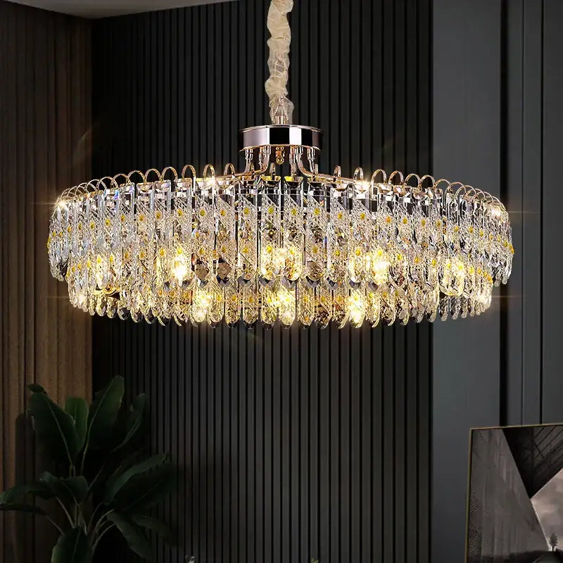 Modern chrome decorbites crystal chandelier for living room