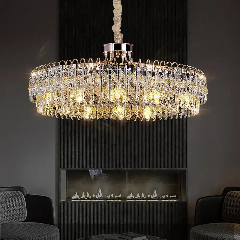 Modern chrome decorbites crystal chandelier for living room