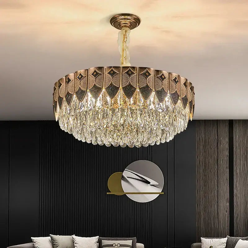 Modern gold geometric decorbites crystal chandelier for dining room