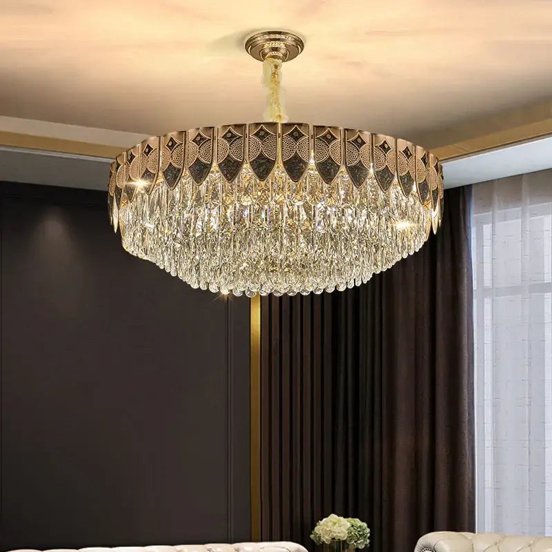 Modern gold geometric decorbites crystal chandelier for dining room