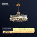 Modern gold two tier decorbites crystal chandelier for dining room