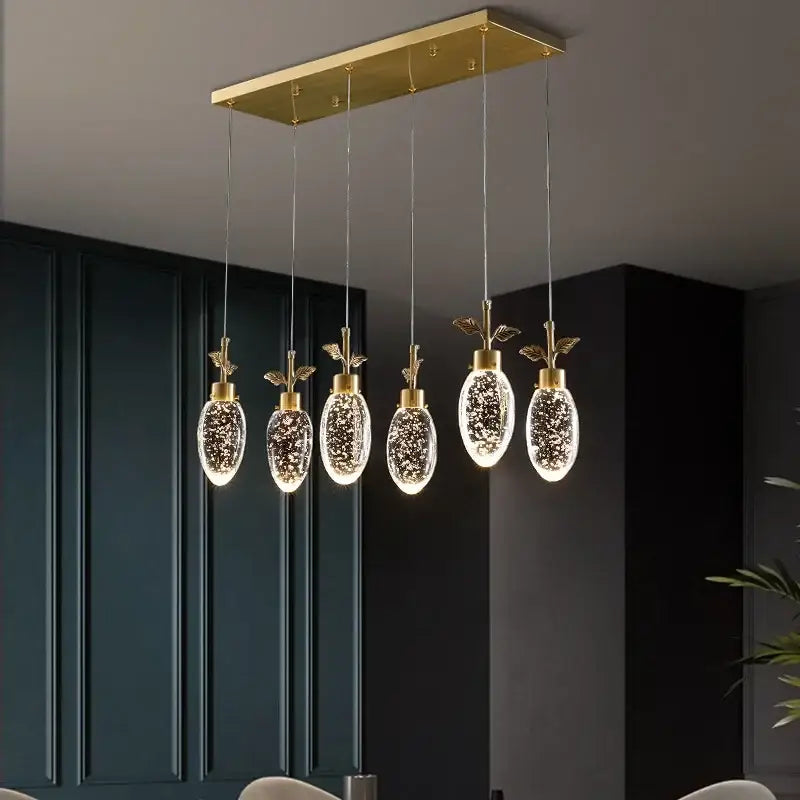 Modern gold decorbites crystal chandelier dining room pendant light